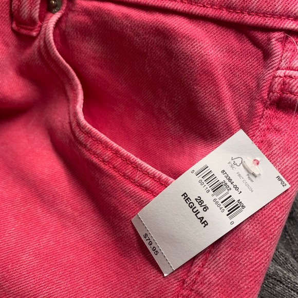 NEW GAP High Rise Stride Ankle Wide Leg Jeans Sugar Plum Pink Size 28 6 - Picture 6 of 6